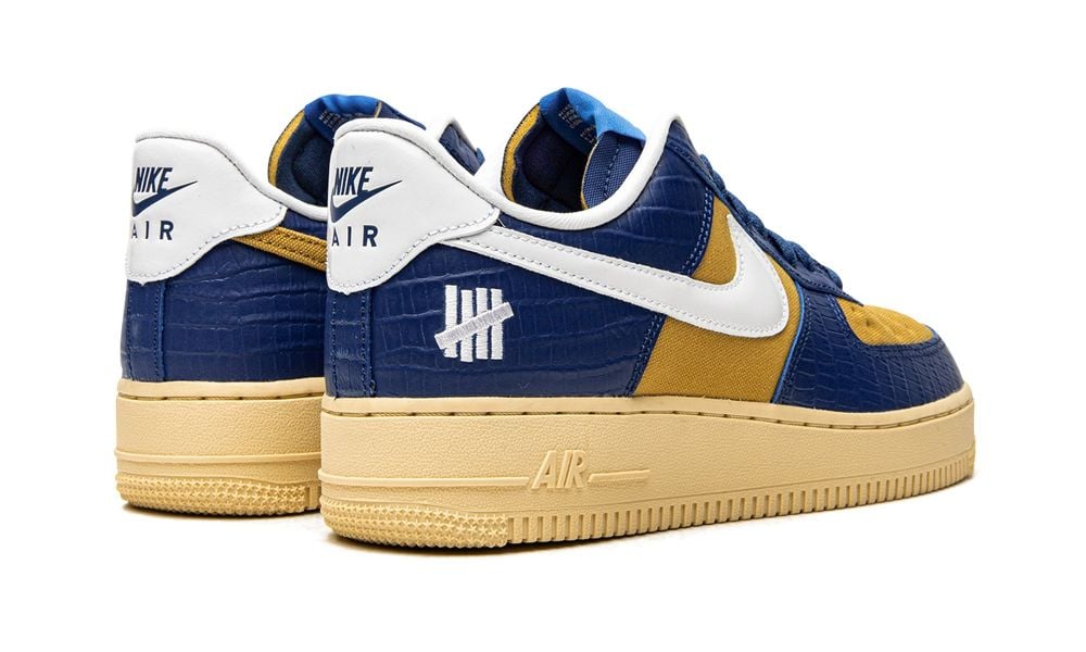 Yellow and navy blue air sales force ones