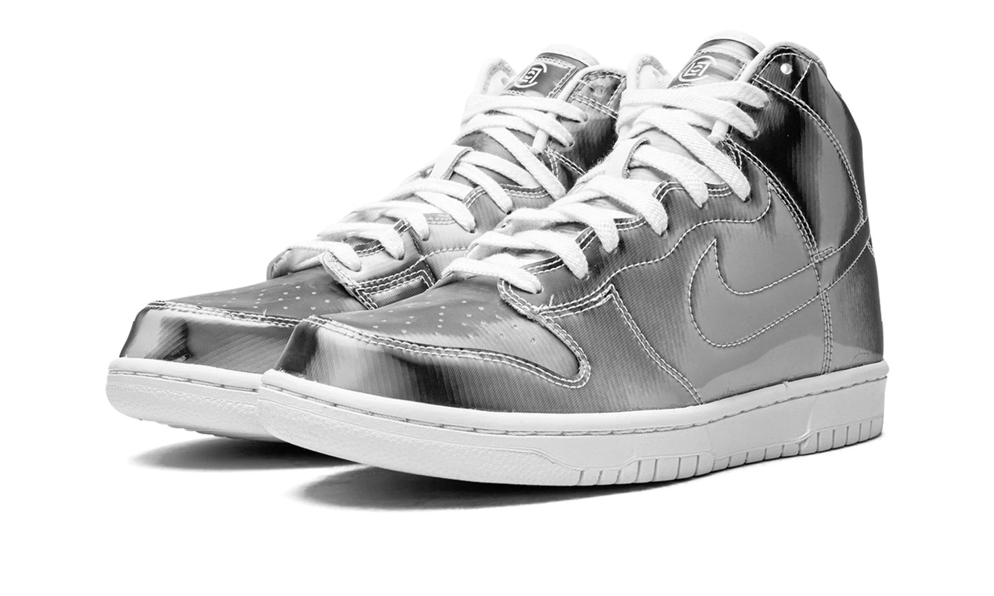 Nike Dunk High 'CLOT Metallic Silver' (With Card)