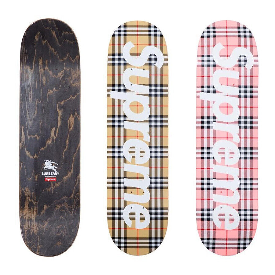 Supreme Burberry Skateboard Deck Set (SS22) - Pink/Beige