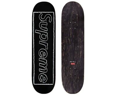 Supreme KAWS Chalk Logo Skateboard Deck (SS22) - Black