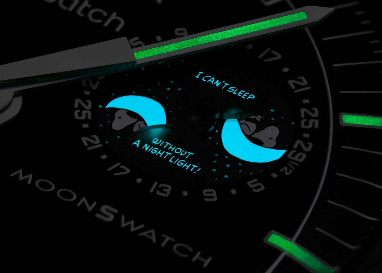 Swatch x Omega Bioceramic Moonswatch Mission To Moonphase Snoopy - Black