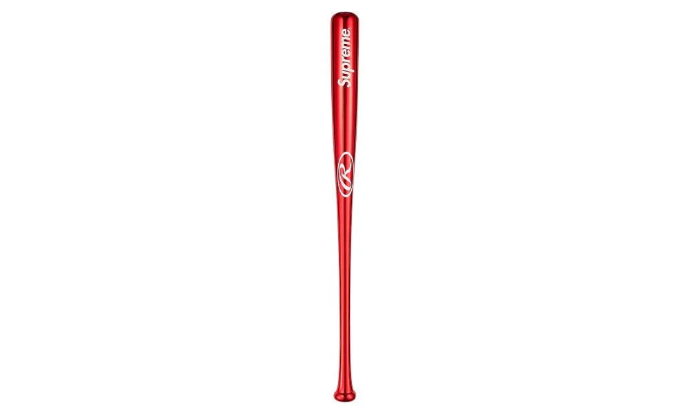 Supreme Rawlings Chrome Maple Wood Baseball Bat (SS21) - Red