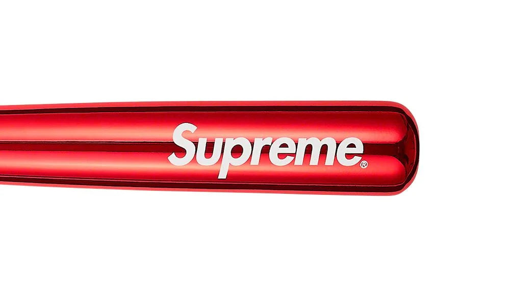 Supreme Rawlings Chrome Maple Wood Baseball Bat (SS21) - Red Supreme Rawlings Chrome Maple Wood Baseball Bat (SS21) - Red